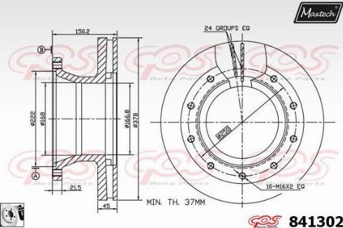 Maxtech 841302.0080 - Kočioni disk www.molydon.hr