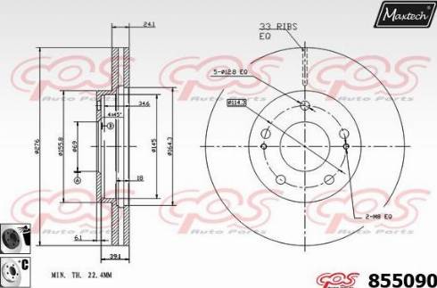 Maxtech 855090.6060 - Kočioni disk www.molydon.hr