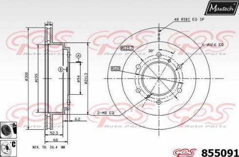 Maxtech 855091.6060 - Kočioni disk www.molydon.hr