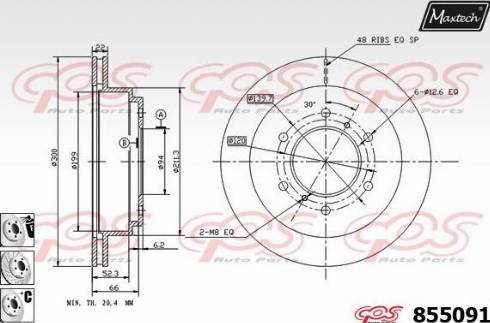 Maxtech 855091.6880 - Kočioni disk www.molydon.hr