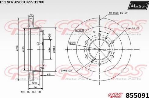 Maxtech 855091.0000 - Kočioni disk www.molydon.hr