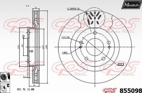 Maxtech 855098.6060 - Kočioni disk www.molydon.hr