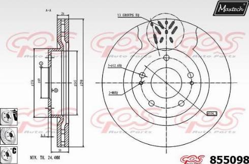 Maxtech 855098.6880 - Kočioni disk www.molydon.hr