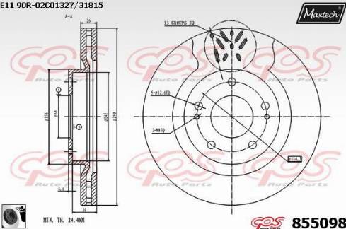 Maxtech 855098.0060 - Kočioni disk www.molydon.hr