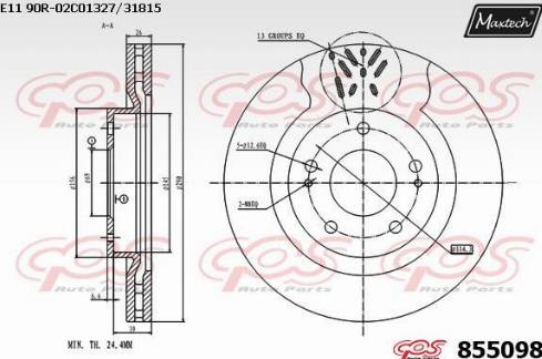 Maxtech 855098.0000 - Kočioni disk www.molydon.hr