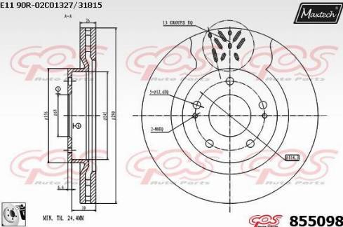 Maxtech 855098.0080 - Kočioni disk www.molydon.hr