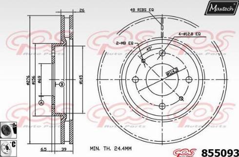 Maxtech 855093.6060 - Kočioni disk www.molydon.hr