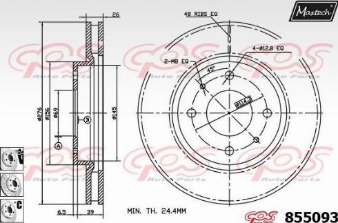 Maxtech 855093.6880 - Kočioni disk www.molydon.hr