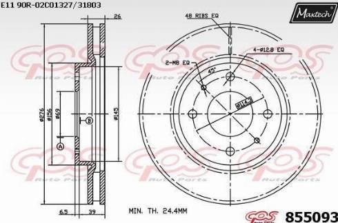 Maxtech 855093.0000 - Kočioni disk www.molydon.hr