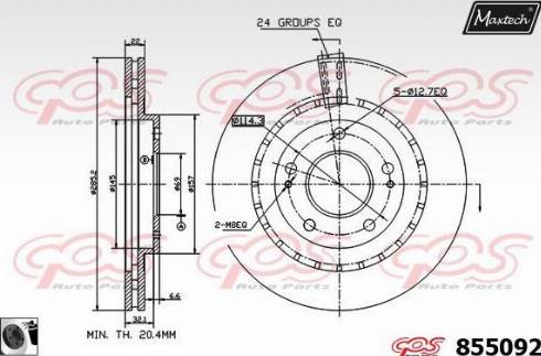 Maxtech 855092.0060 - Kočioni disk www.molydon.hr