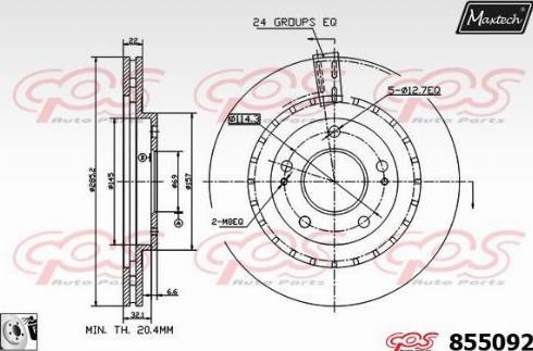 Maxtech 855092.0080 - Kočioni disk www.molydon.hr