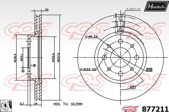 Maxtech 855092 - Kočioni disk www.molydon.hr