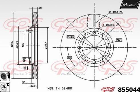 Maxtech 855044.6060 - Kočioni disk www.molydon.hr