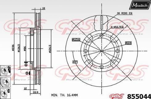 Maxtech 855044.6980 - Kočioni disk www.molydon.hr