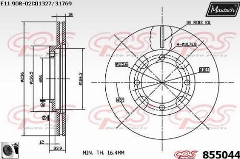 Maxtech 855044.0060 - Kočioni disk www.molydon.hr