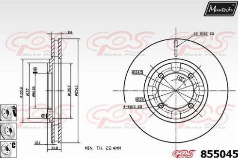 Maxtech 855045.6980 - Kočioni disk www.molydon.hr