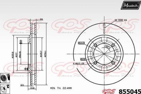 Maxtech 855045.6060 - Kočioni disk www.molydon.hr