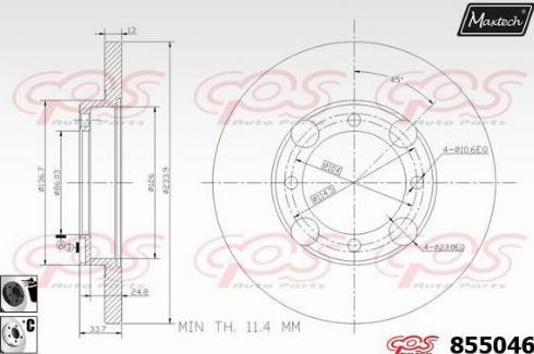 Maxtech 855046.6060 - Kočioni disk www.molydon.hr