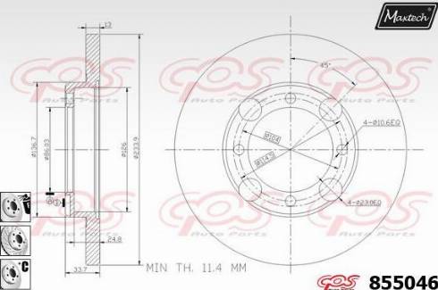 Maxtech 855046.6880 - Kočioni disk www.molydon.hr