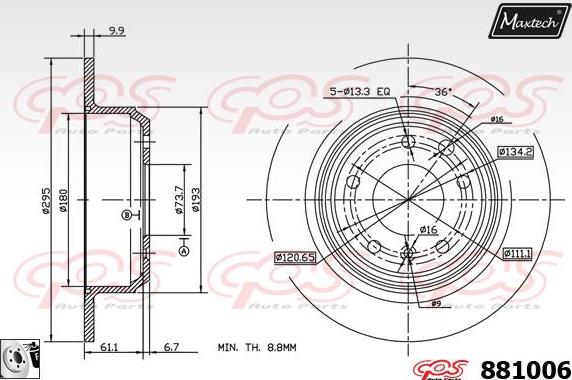 Maxtech 855046 - Kočioni disk www.molydon.hr