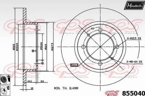 Maxtech 855040.6060 - Kočioni disk www.molydon.hr