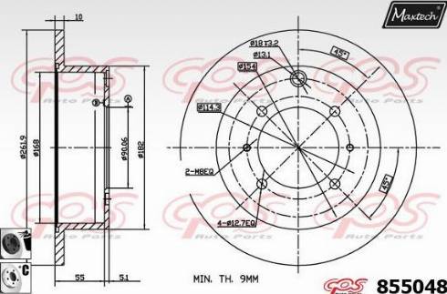 Maxtech 855048.6060 - Kočioni disk www.molydon.hr