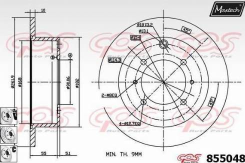 Maxtech 855048.6880 - Kočioni disk www.molydon.hr