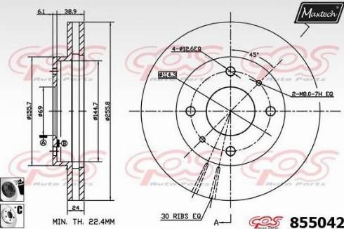 Maxtech 855042.6060 - Kočioni disk www.molydon.hr