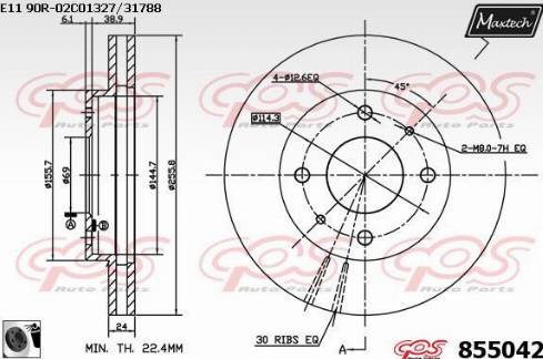 Maxtech 855042.0060 - Kočioni disk www.molydon.hr