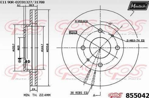 Maxtech 855042.0000 - Kočioni disk www.molydon.hr