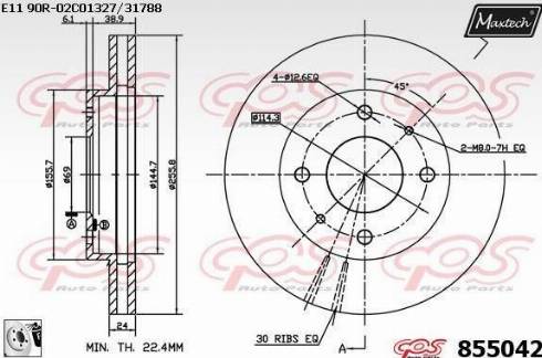 Maxtech 855042.0080 - Kočioni disk www.molydon.hr