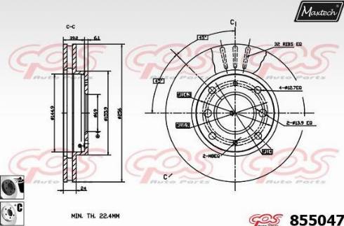 Maxtech 855047.6060 - Kočioni disk www.molydon.hr