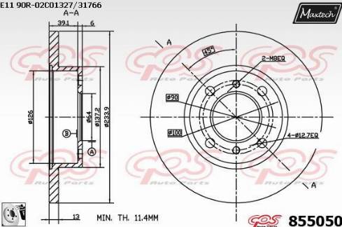 Maxtech 855050.0080 - Kočioni disk www.molydon.hr