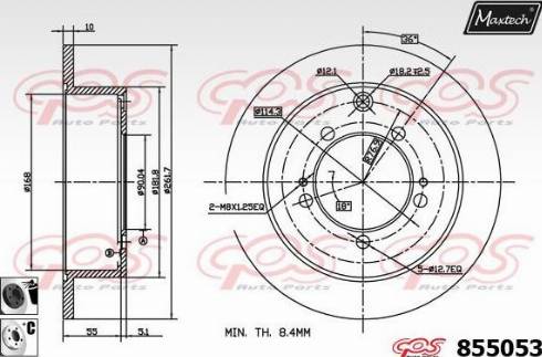 Maxtech 855053.6060 - Kočioni disk www.molydon.hr