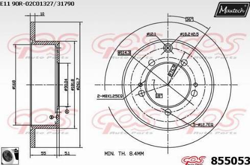 Maxtech 855053.0060 - Kočioni disk www.molydon.hr