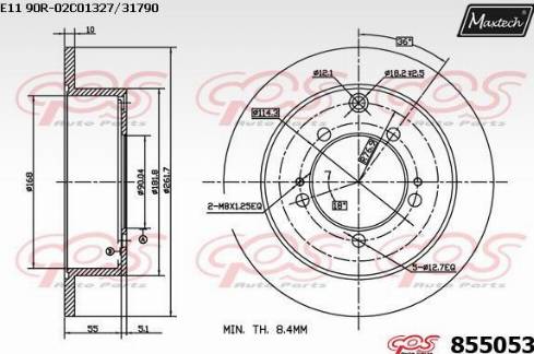 Maxtech 855053.0000 - Kočioni disk www.molydon.hr