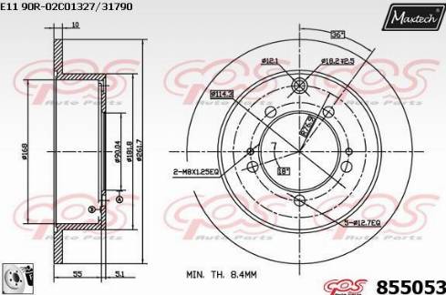 Maxtech 855053.0080 - Kočioni disk www.molydon.hr