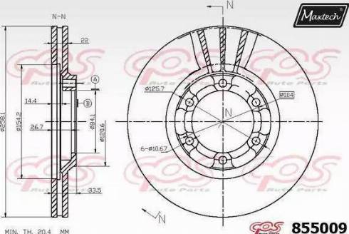 Maxtech 855009.0000 - Kočioni disk www.molydon.hr