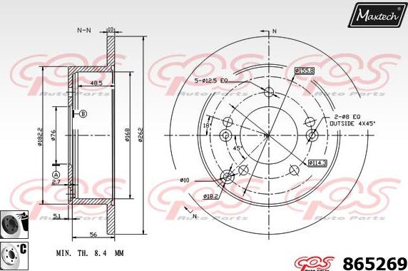 Maxtech 855004 - Kočioni disk www.molydon.hr