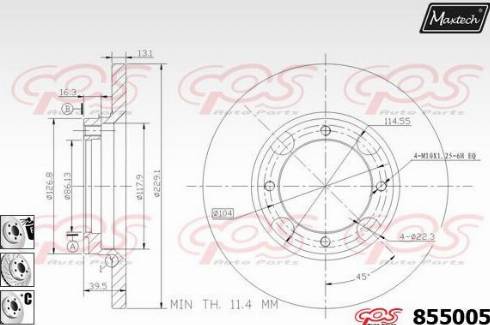 Maxtech 855005.6880 - Kočioni disk www.molydon.hr