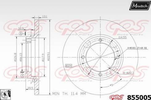 Maxtech 855005.0080 - Kočioni disk www.molydon.hr