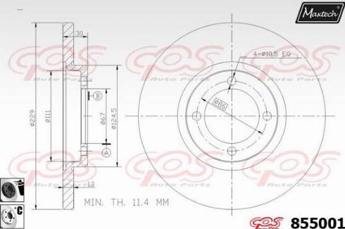 Maxtech 855001.6060 - Kočioni disk www.molydon.hr