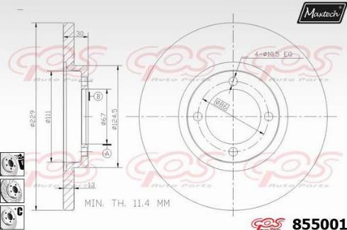 Maxtech 855001.6880 - Kočioni disk www.molydon.hr