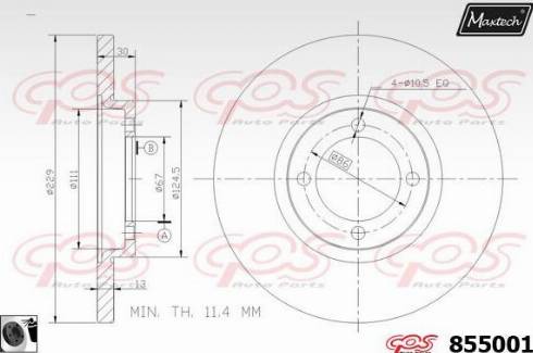 Maxtech 855001.0060 - Kočioni disk www.molydon.hr