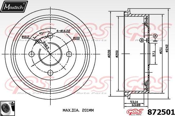 Maxtech 855008 - Kočioni disk www.molydon.hr