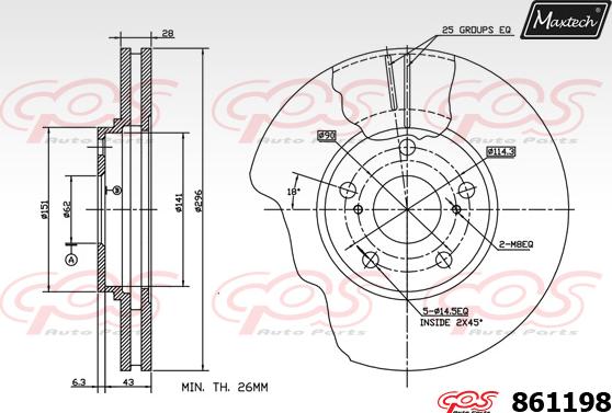 Maxtech 855002 - Kočioni disk www.molydon.hr