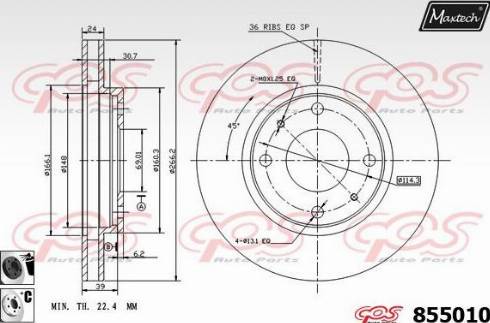 Maxtech 855010.6060 - Kočioni disk www.molydon.hr