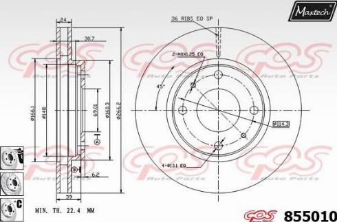 Maxtech 855010.6880 - Kočioni disk www.molydon.hr