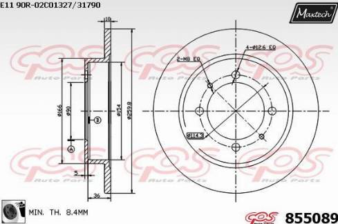 Maxtech 855089.0060 - Kočioni disk www.molydon.hr