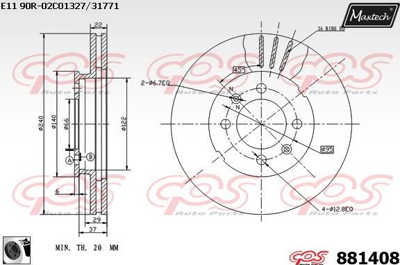 Maxtech 855085 - Kočioni disk www.molydon.hr